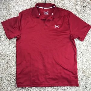 Under Armour Heatgear Loose Fit Red Polo
